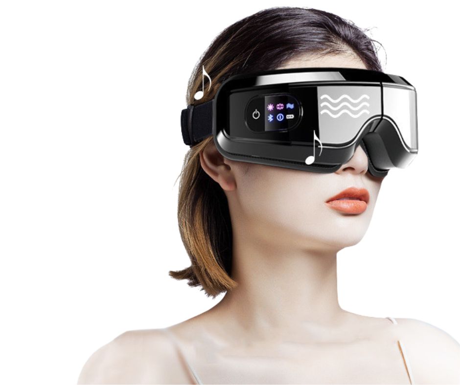Eye Massager Air Pressure Vibration Eye Protector Bluetooth Eye Massage Relax Migraines Relief Improve Sleep