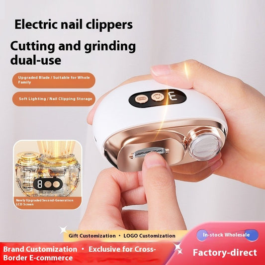 Electric Nail Clippers Rechargeable Household Anti-pinch Cutting And Grinding