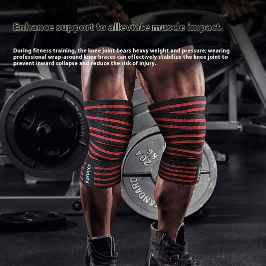 Fitness Knee Pad Sports Elastic Bandage Squat Oversized Winding Pressure