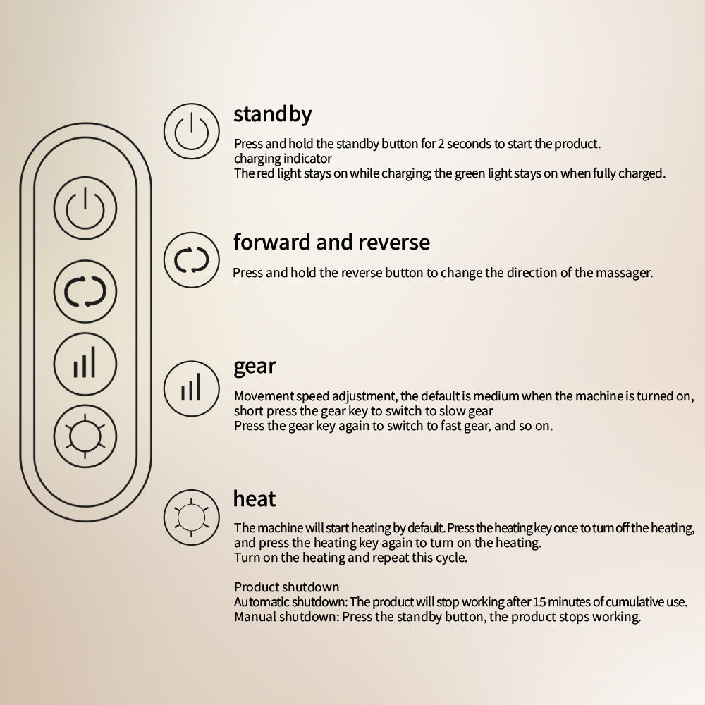 Multi-functional Neck Massage Pillow Portable Kneading Heating Compress Cervical Massager