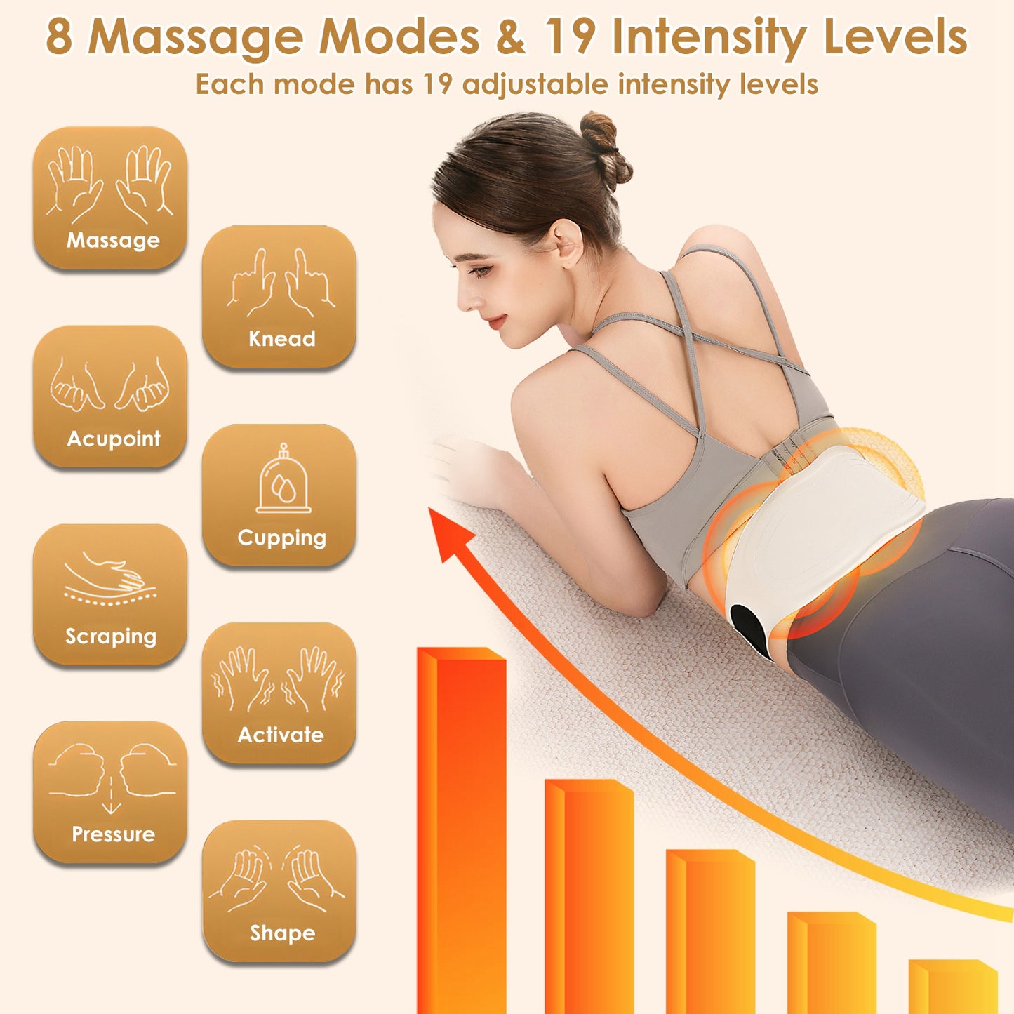 Cordless Heating & Massage Belt – Smart Portable Pad for Back & Waist Comfort