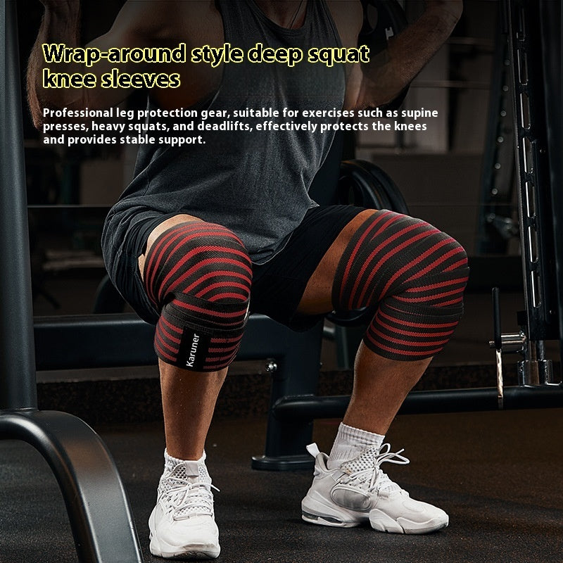 Fitness Knee Pad Sports Elastic Bandage Squat Oversized Winding Pressure