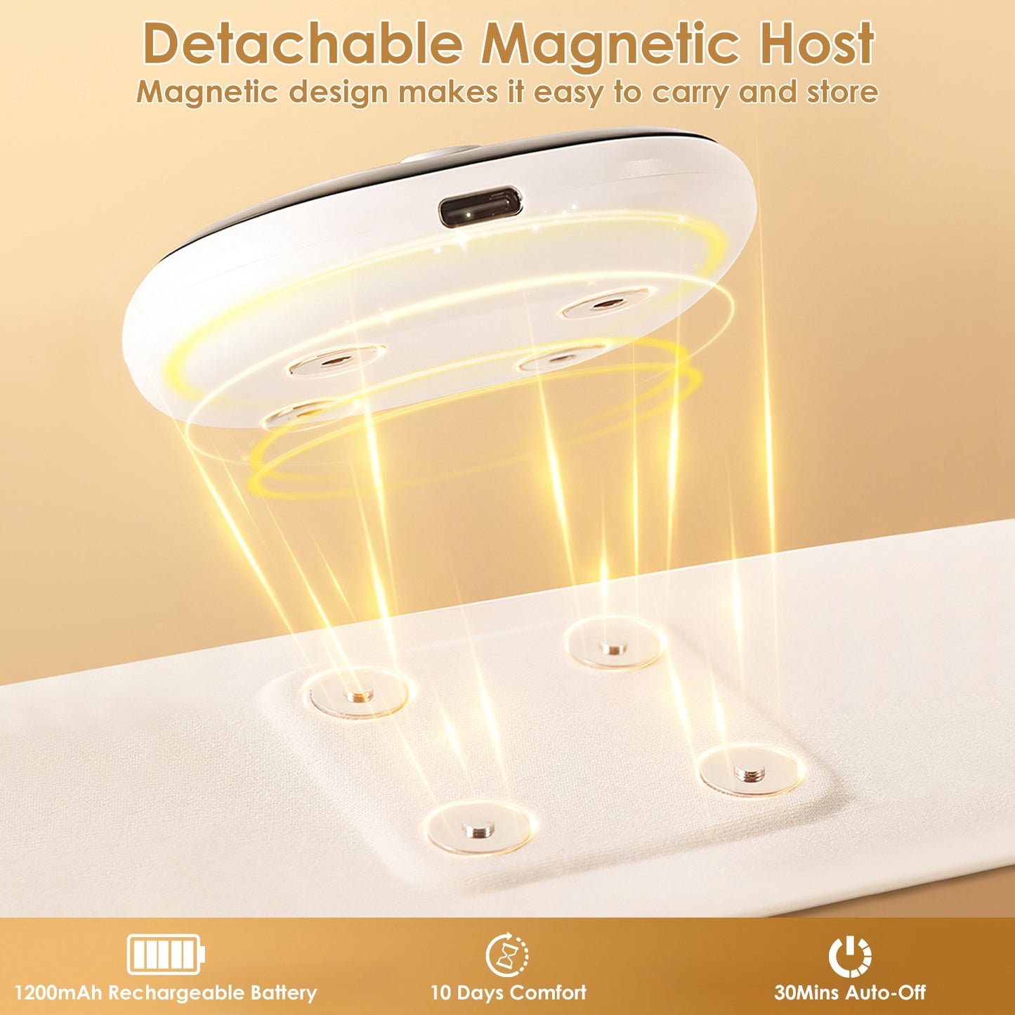 Cordless Heating & Massage Belt – Smart Portable Pad for Back & Waist Comfort