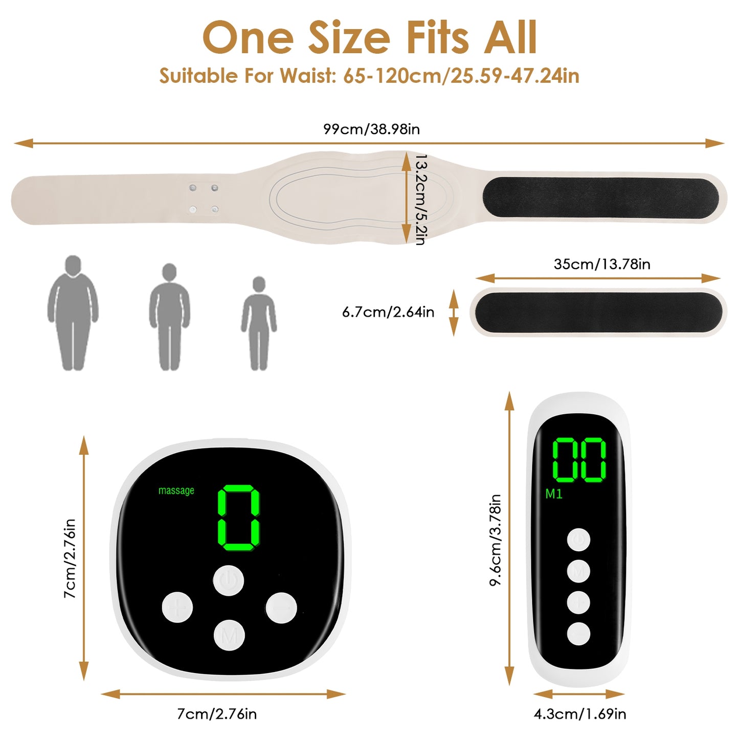 Cordless Heating & Massage Belt – Smart Portable Pad for Back & Waist Comfort